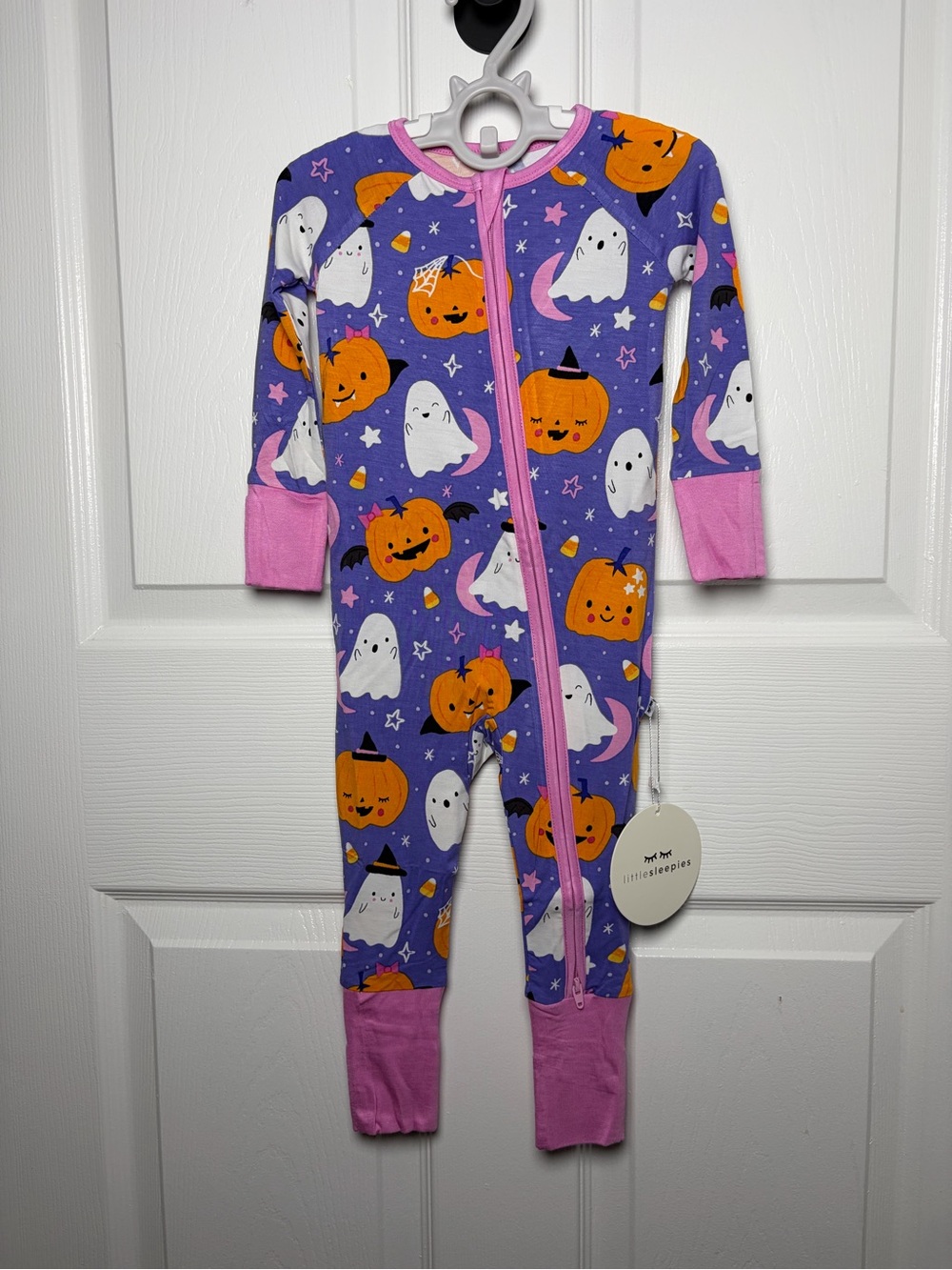 Little Sleepies Moonlit Magic Halloween Glow in Dark Zippy 6-12M NWT